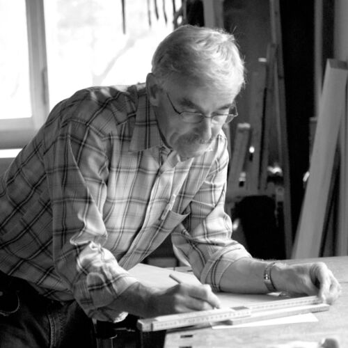 Markus Lehmann in der Wekstatt der Kobesen