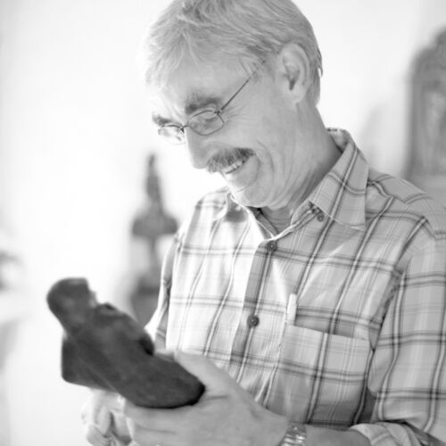 Markus Lehmann in der Wekstatt der Kobesen