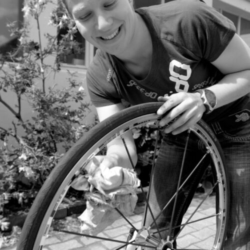 Barbara Scherrer, Triatlon Weltmeisterin und Tochter unseres Vermieter, nahm sich Zeit und gab uns einen Einblick in ihr Leben