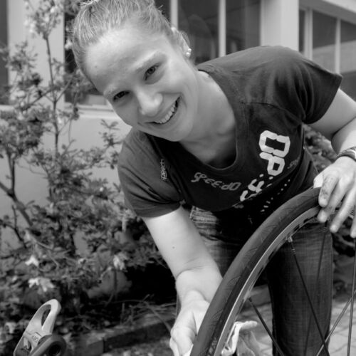 Barbara Scherrer, Triatlon Weltmeisterin und Tochter unseres Vermieter, nahm sich Zeit und gab uns einen Einblick in ihr Leben