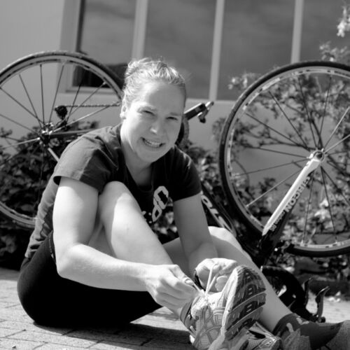 Barbara Scherrer, Triatlon Weltmeisterin und Tochter unseres Vermieter, nahm sich Zeit und gab uns einen Einblick in ihr Leben