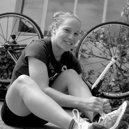 Barbara Scherrer, Triatlon Weltmeisterin und Tochter unseres Vermieter, nahm sich Zeit und gab uns einen Einblick in ihr Leben