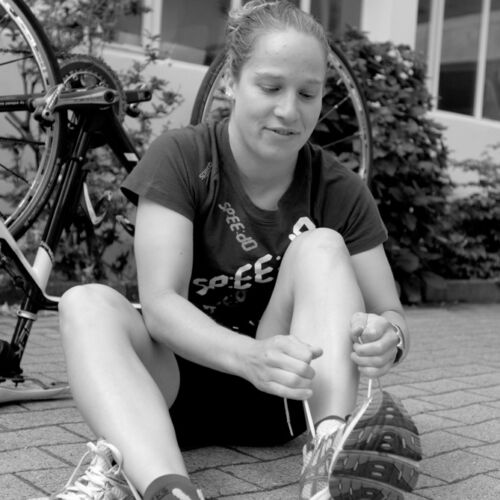 Barbara Scherrer, Triatlon Weltmeisterin und Tochter unseres Vermieter, nahm sich Zeit und gab uns einen Einblick in ihr Leben