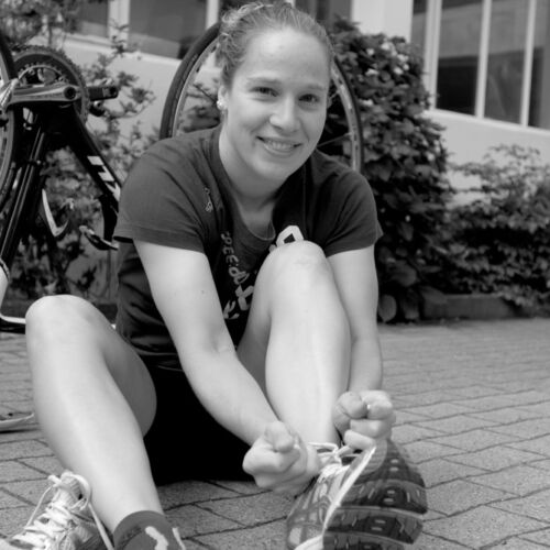 Barbara Scherrer, Triatlon Weltmeisterin und Tochter unseres Vermieter, nahm sich Zeit und gab uns einen Einblick in ihr Leben