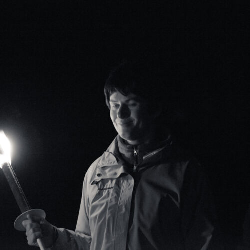 Eine Nachtwanderung war dieses Jahr die mutige Unternehmung der Bibliothek. Das Fotografieren war deshalb nicht ganz einfach.